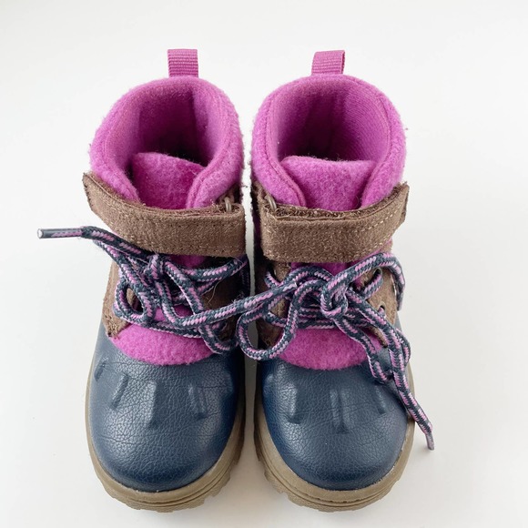 Carter’s Toddler Duck Boots in Navy Blue and Pink Size 6 Months - Picture 2 of 10